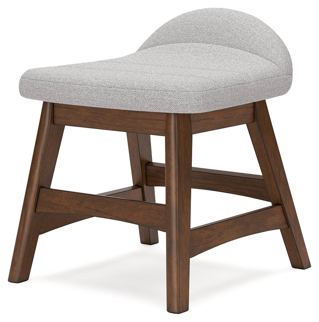 Lyncott Light Gray/Brown Home Office Desk Chair
