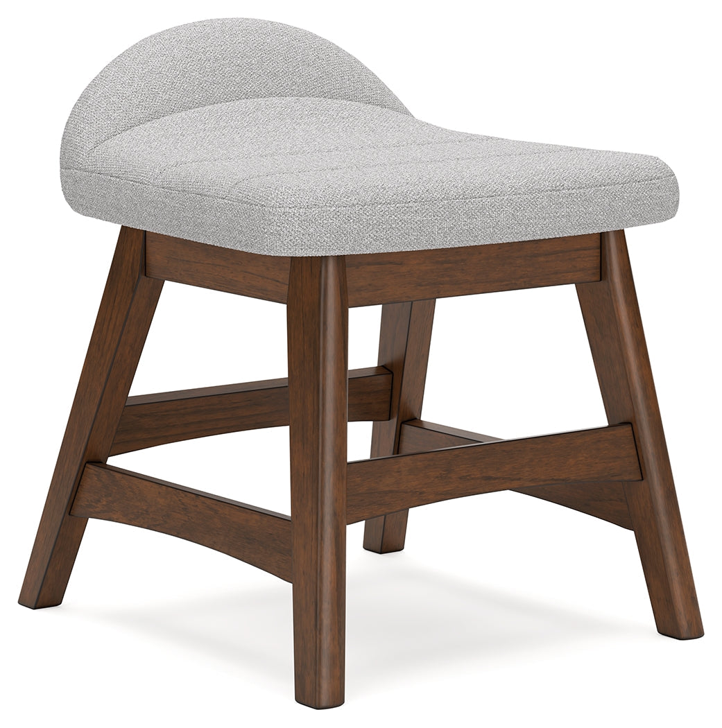 Lyncott Light Gray/Brown Home Office Desk Chair