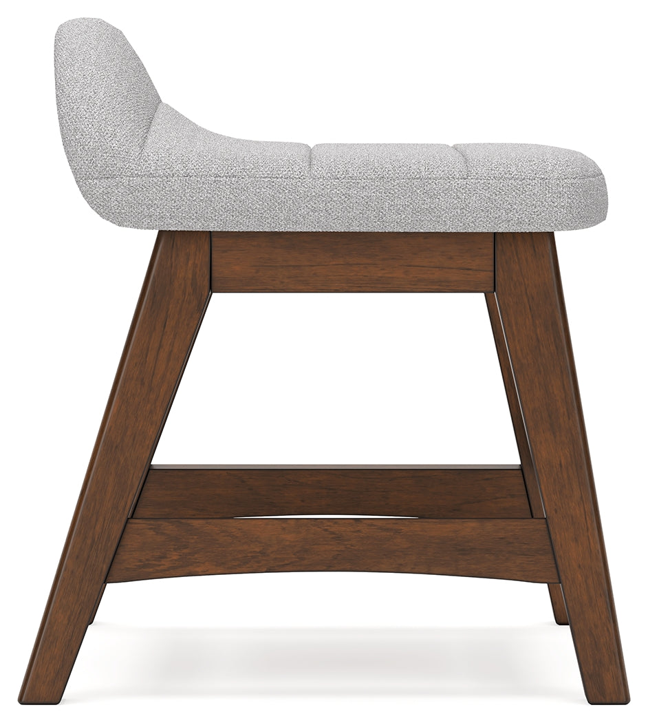 Lyncott Light Gray/Brown Home Office Desk Chair