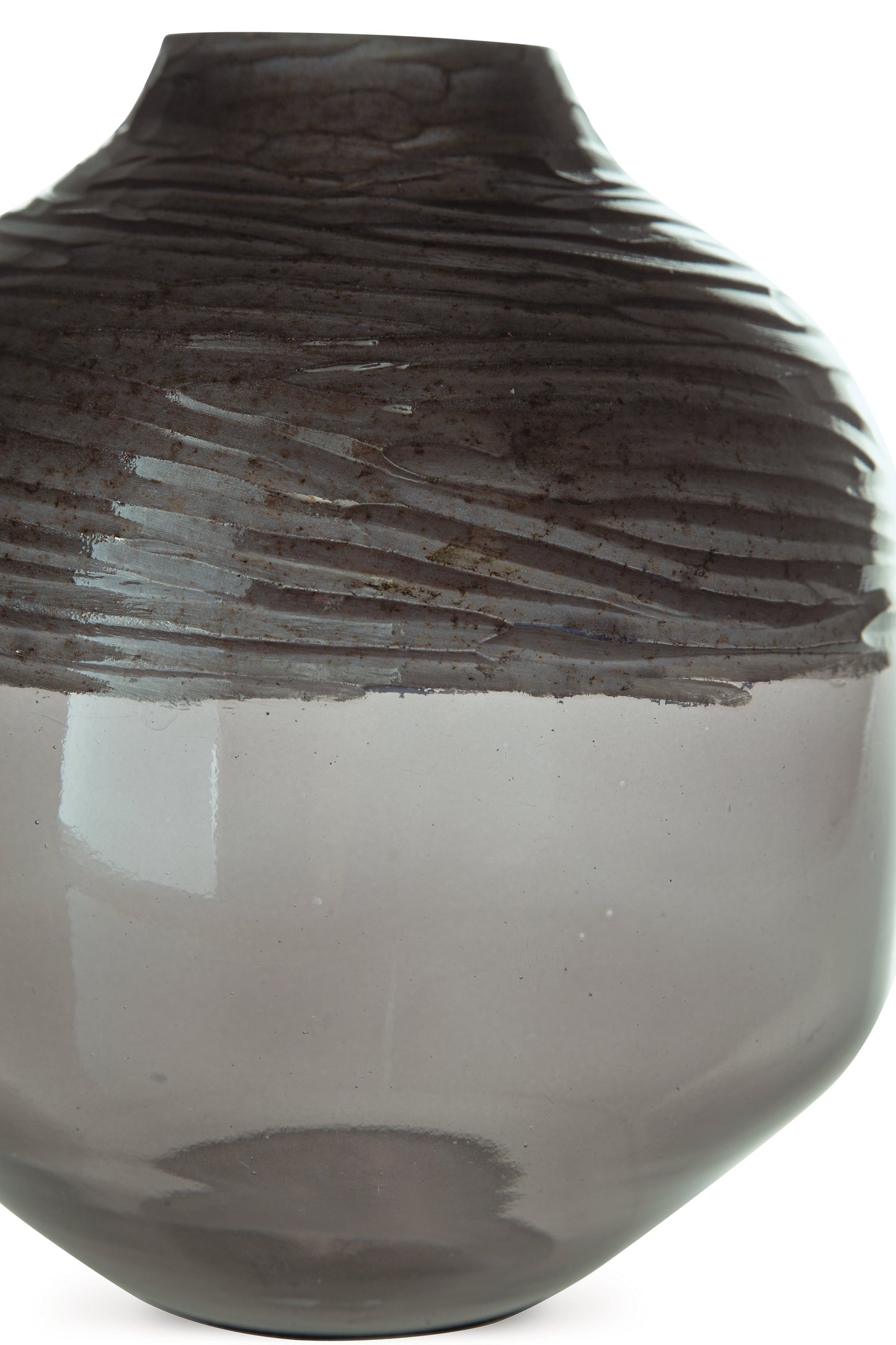 Harpwick Iridescent Gray Vase- Viva Furn