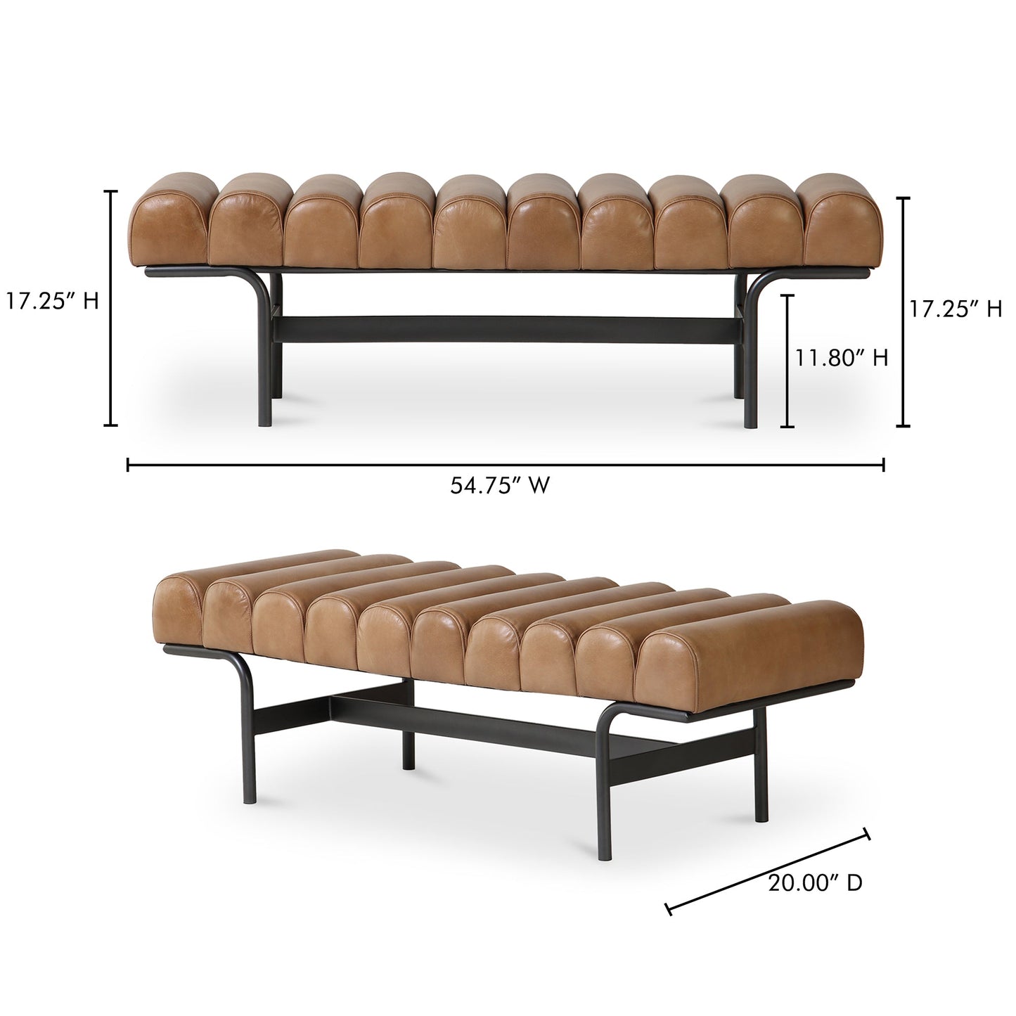 Harrison Brown Bench - Ornate Home