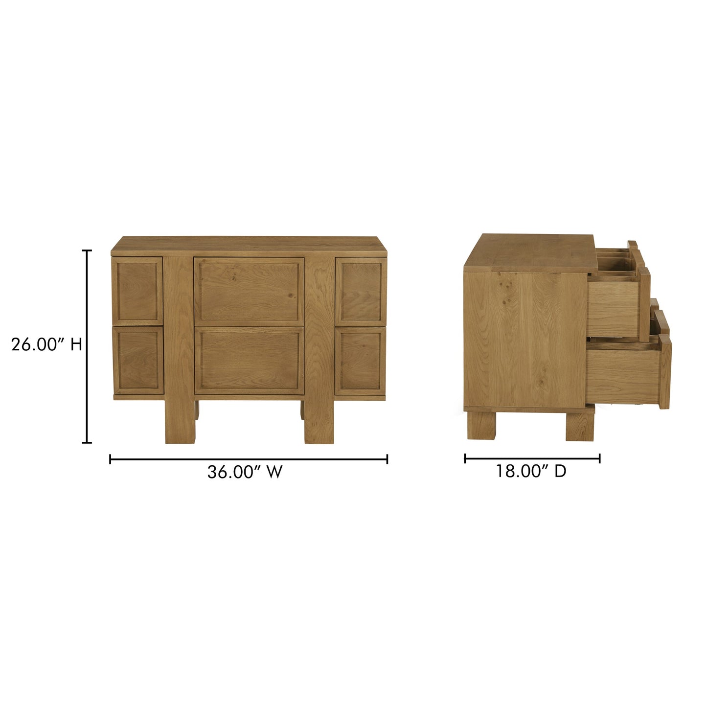 Henley Brown Nightstand - Ornate Home