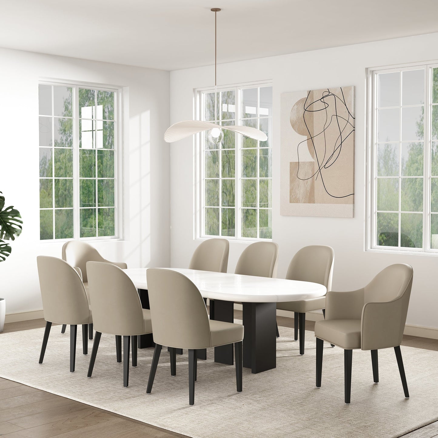 Hillman Dining Chair in Sand (set of 2) - Ornate Home