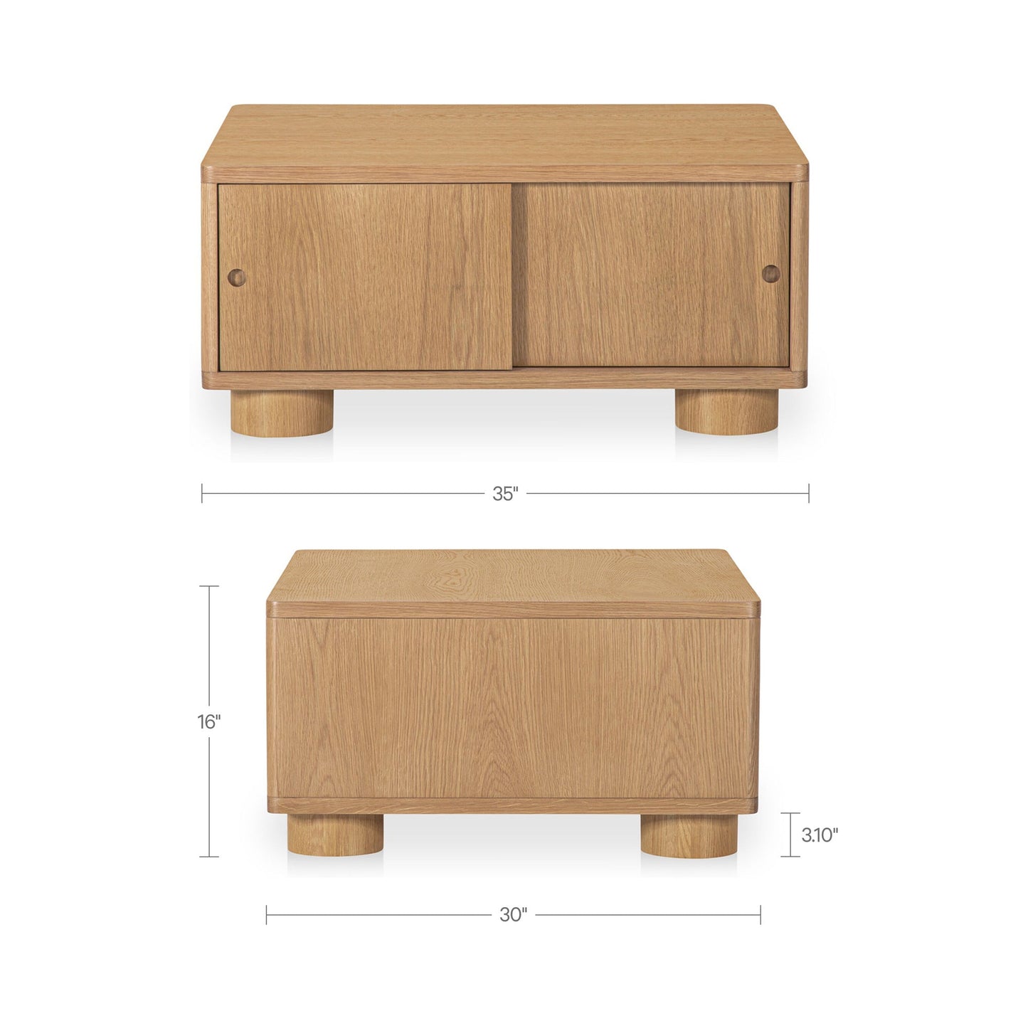 Hobbs Natural Storage Coffee Table - Ornate Home