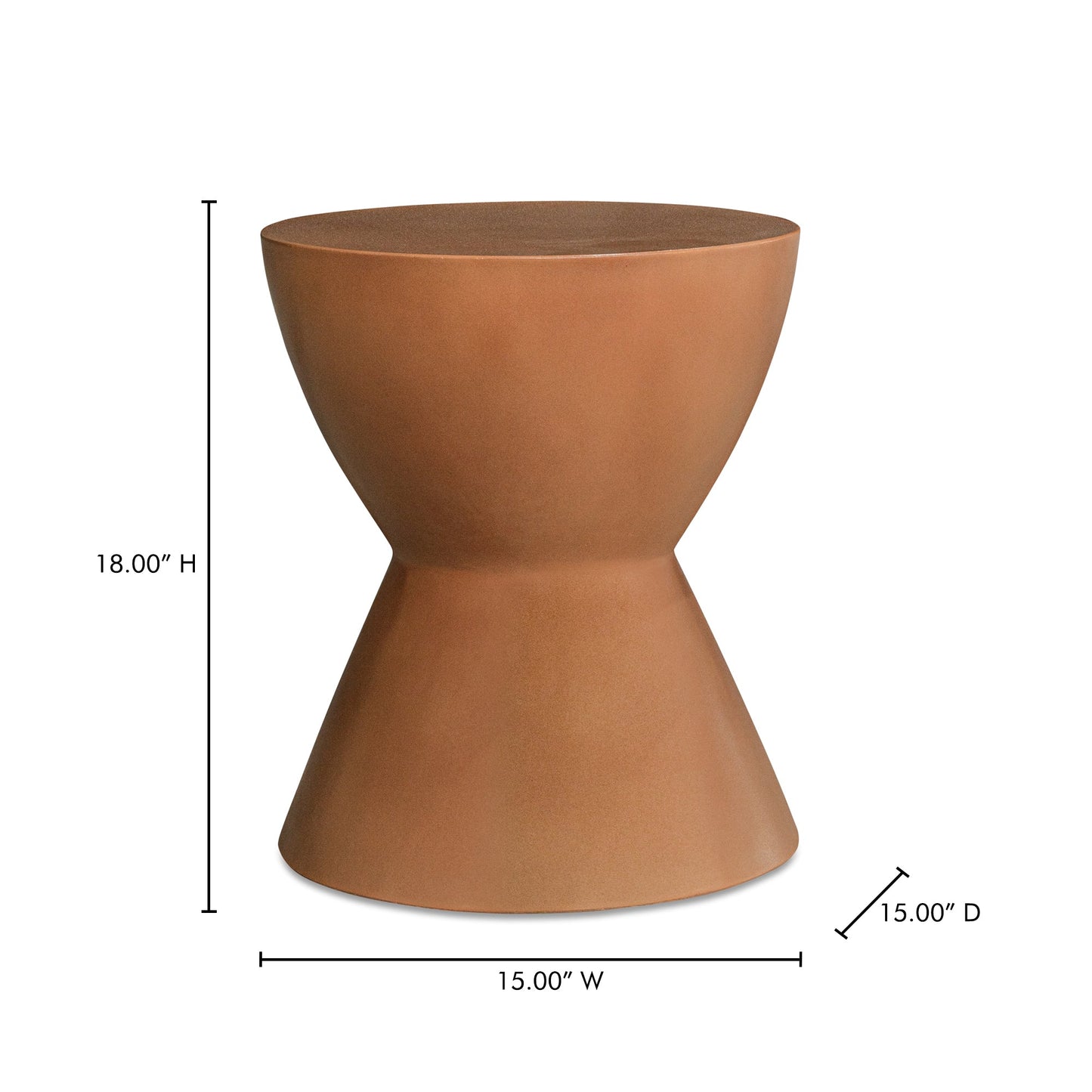 Hourglass Terracotta Outdoor Stool - Ornate Home