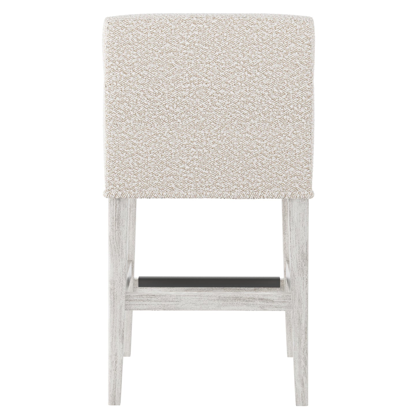 Hyde Glacier White/White/Cream Fabric Counter Stool - Ornate Home