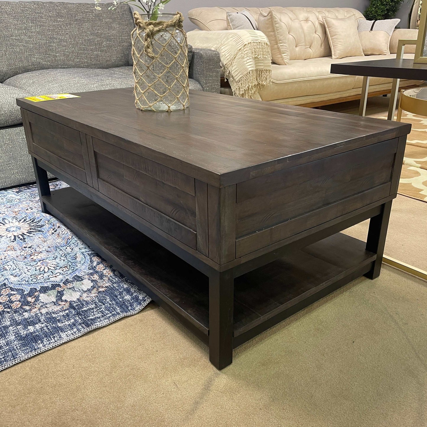 Johurst Grayish Brown Lift Top Coffee Table