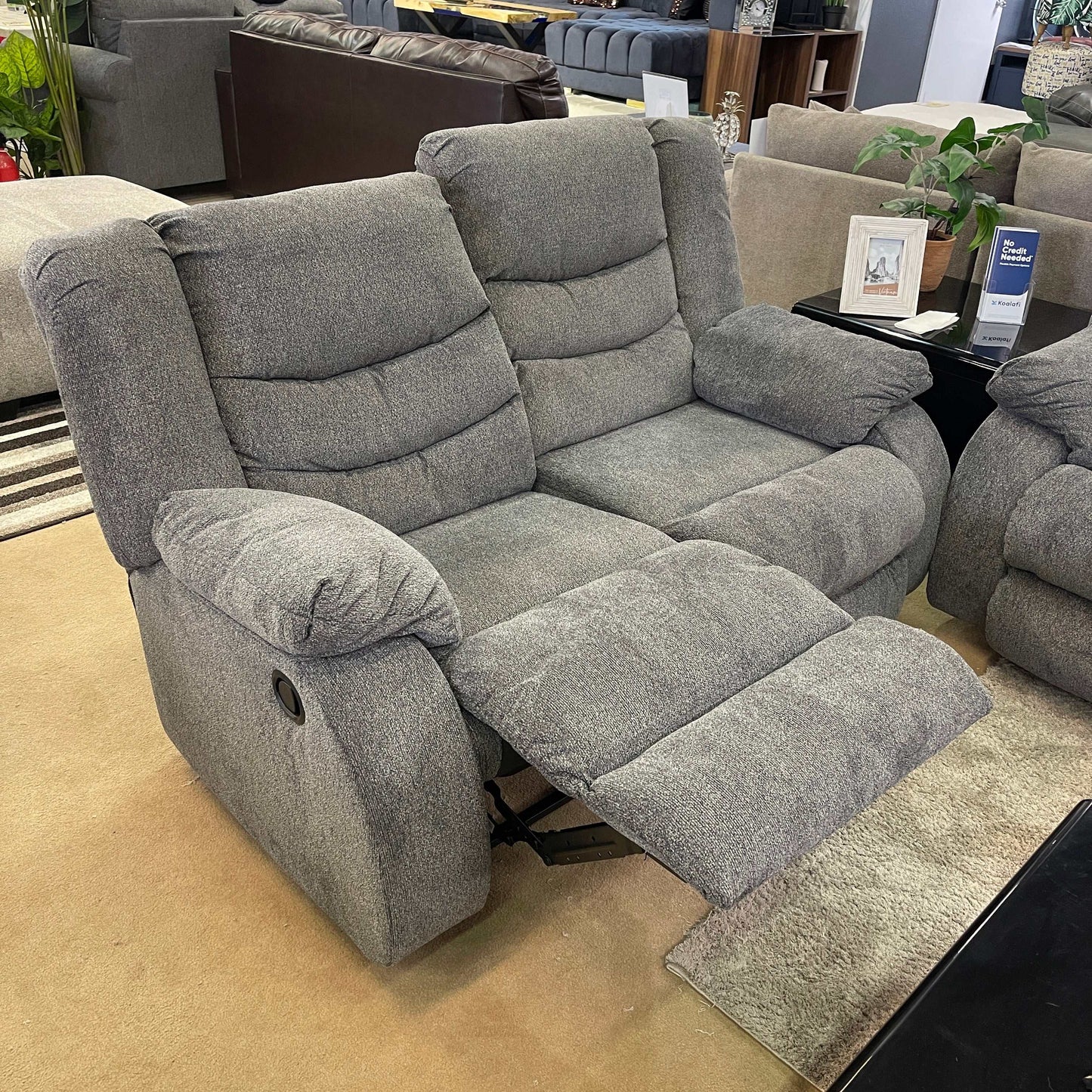 Tulen Gray Manual Reclining Loveseat