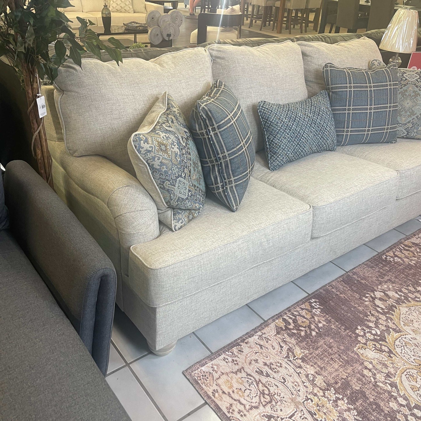 Traemore Beige Linen Sofa
