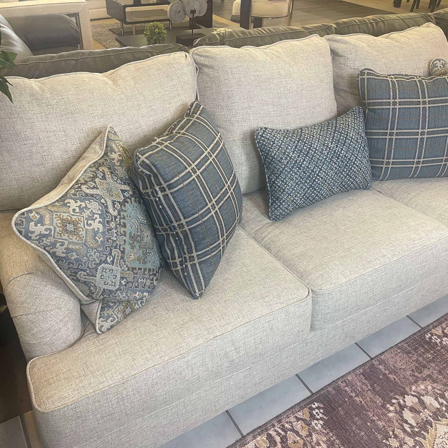 Traemore Beige Linen Sofa