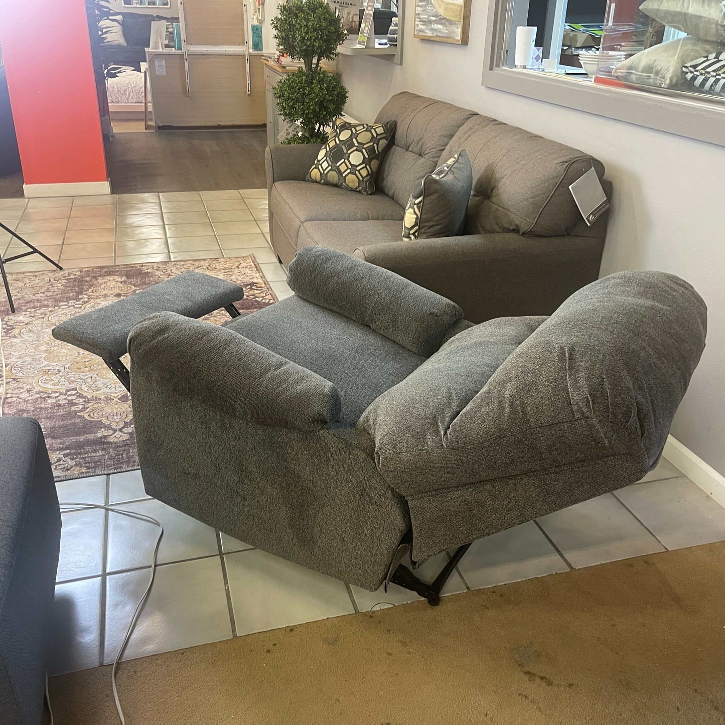 Nerviano Gray Manual Recliner