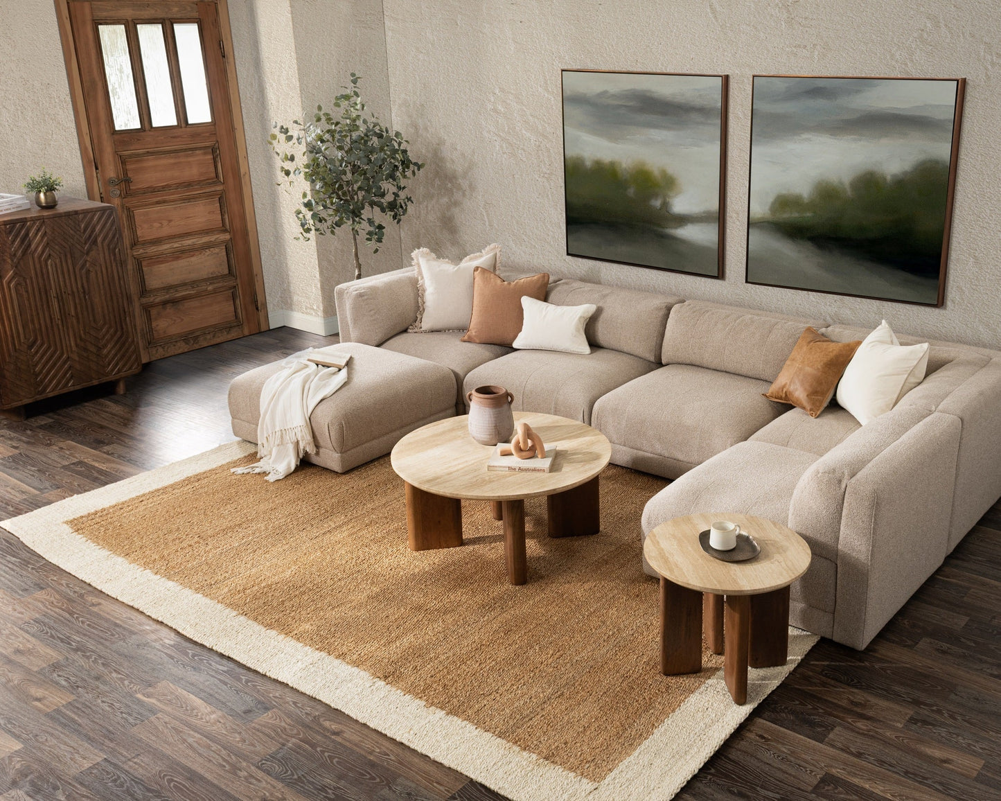 Idella Tan Coffee Table - Ornate Home