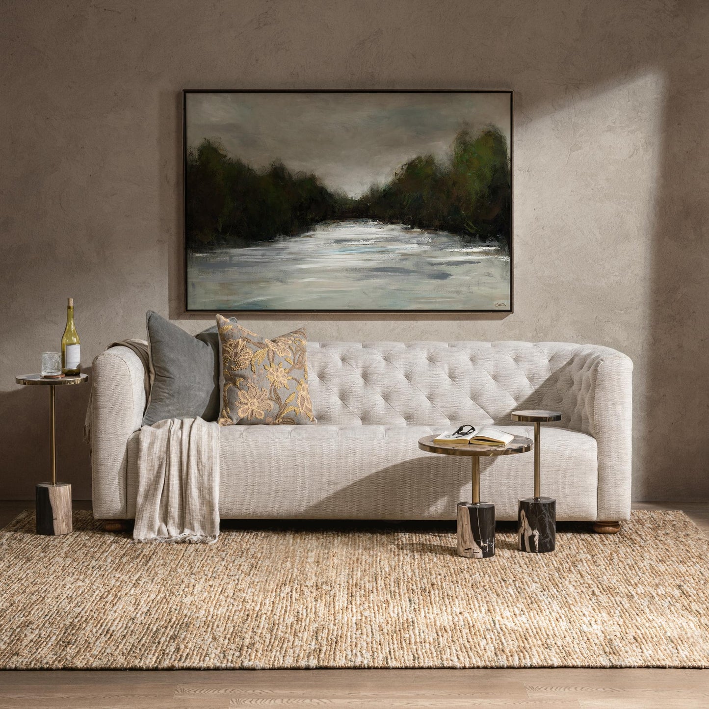 Jordyn Molten Husk Large Accent Table - Ornate Home