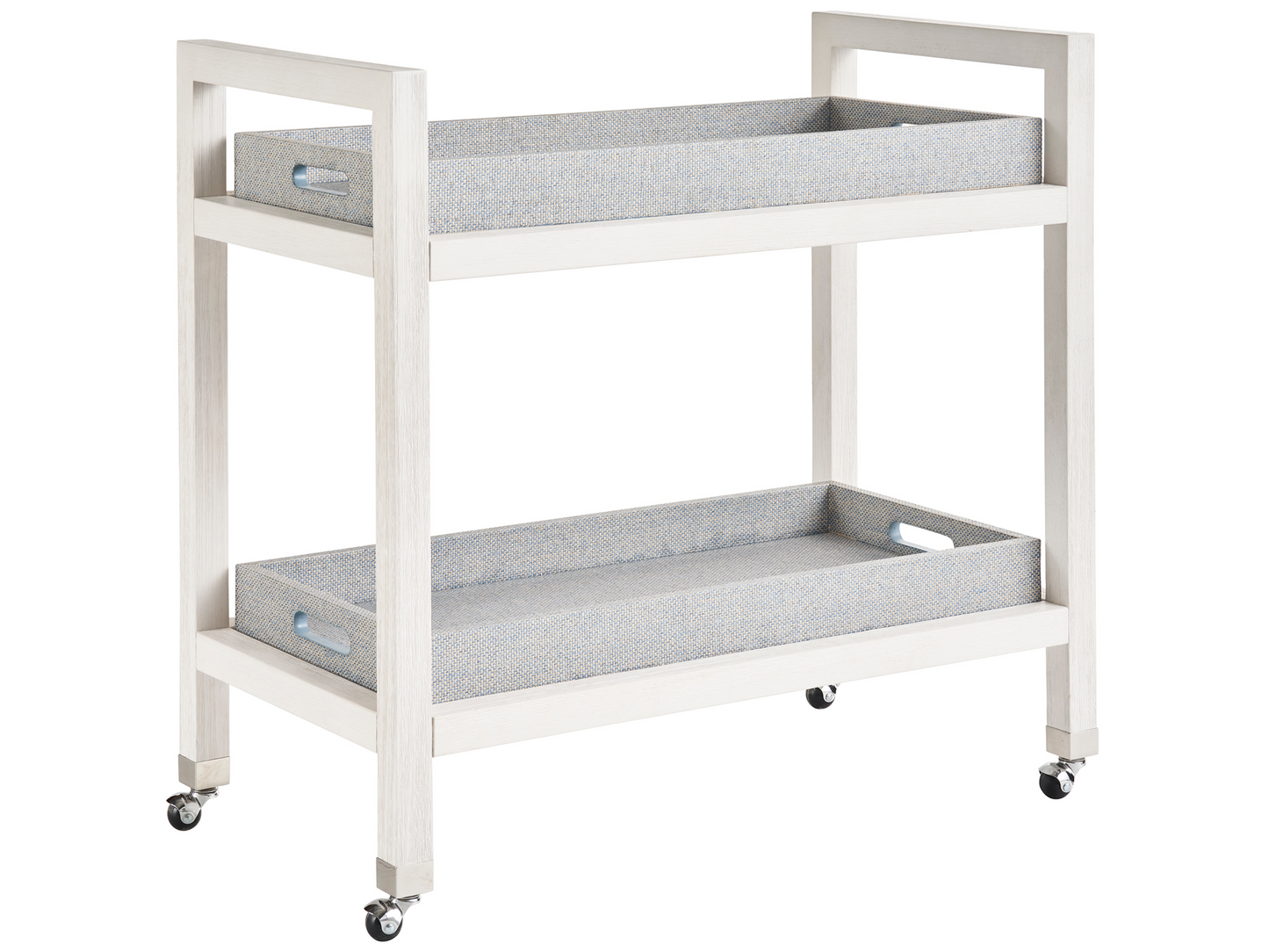 Jupiter White Sand/Blue Seagrass Bar Cart - Ornate Home