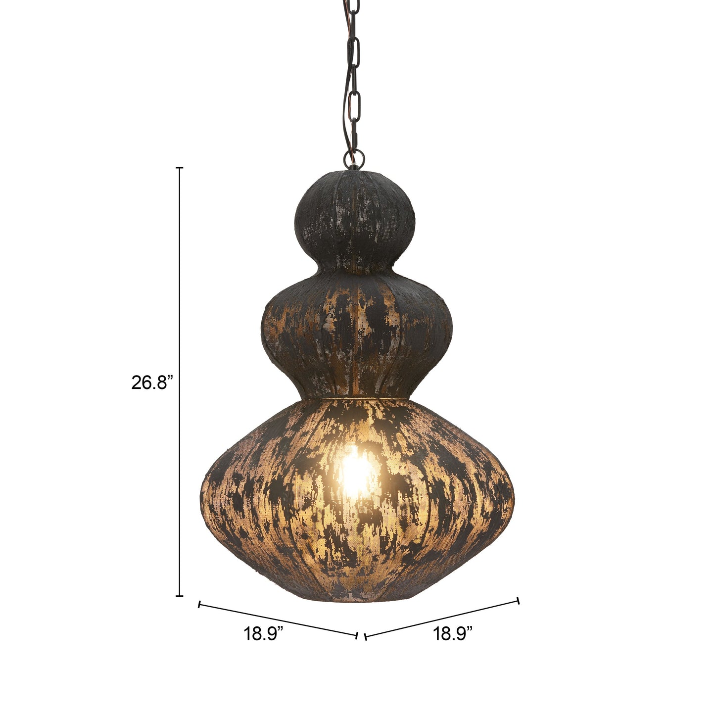 Kali Black Ceiling Lamp - Ornate Home