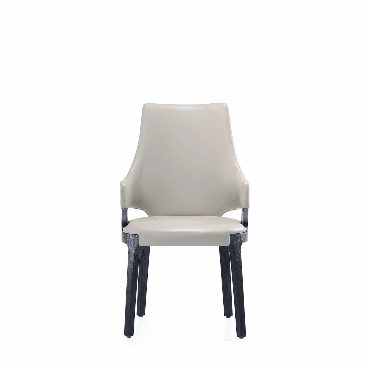 Kara Dining Arm Chair in Light Grey (set of 2) - Ornate Home