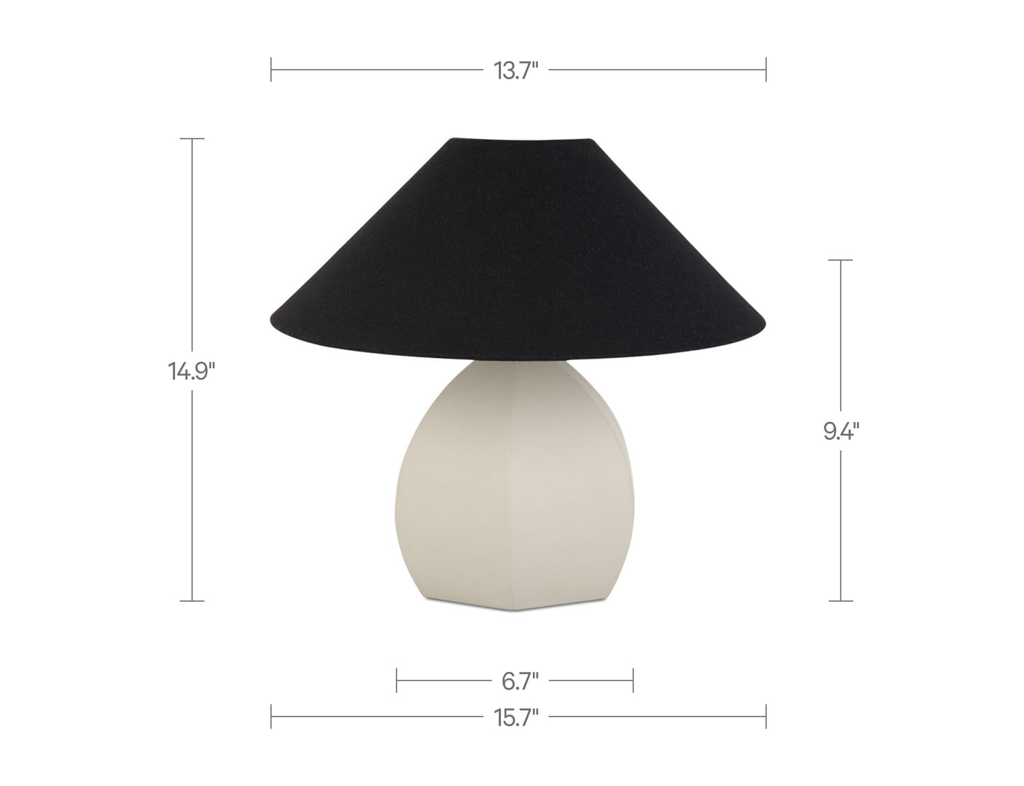 Keeley White Table Lamp - Ornate Home