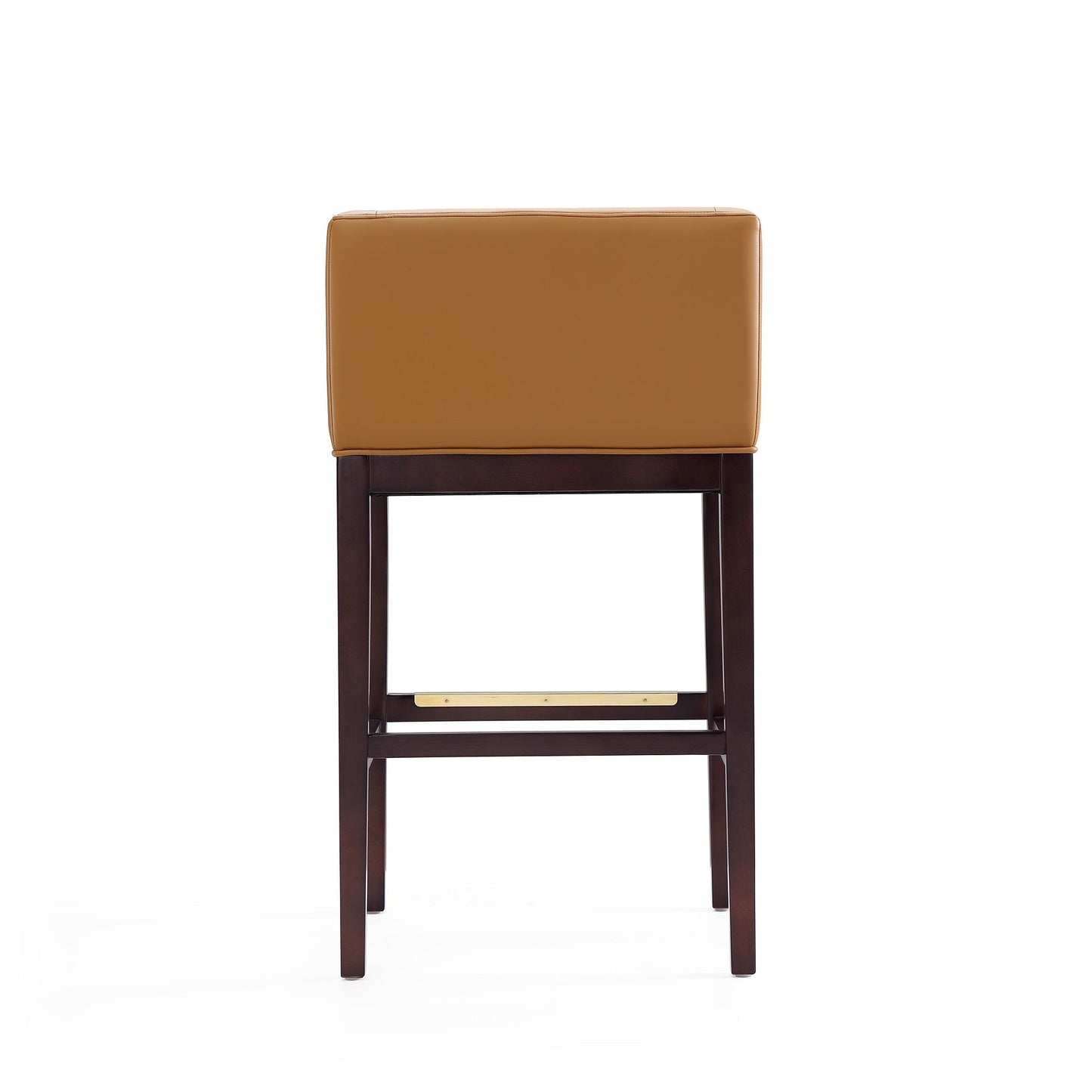 Kingsley Barstool in Camel and Dark Walnut (set of 2) - Ornate Home