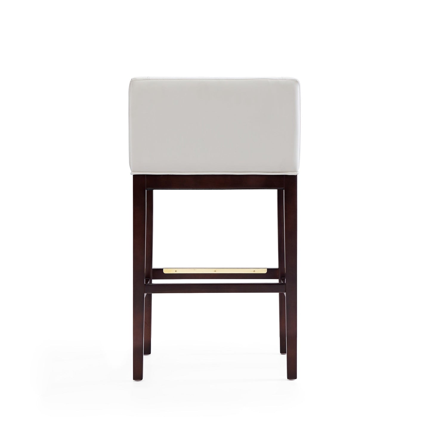 Kingsley Barstool in Ivory and Dark Walnut (set of 2) - Ornate Home
