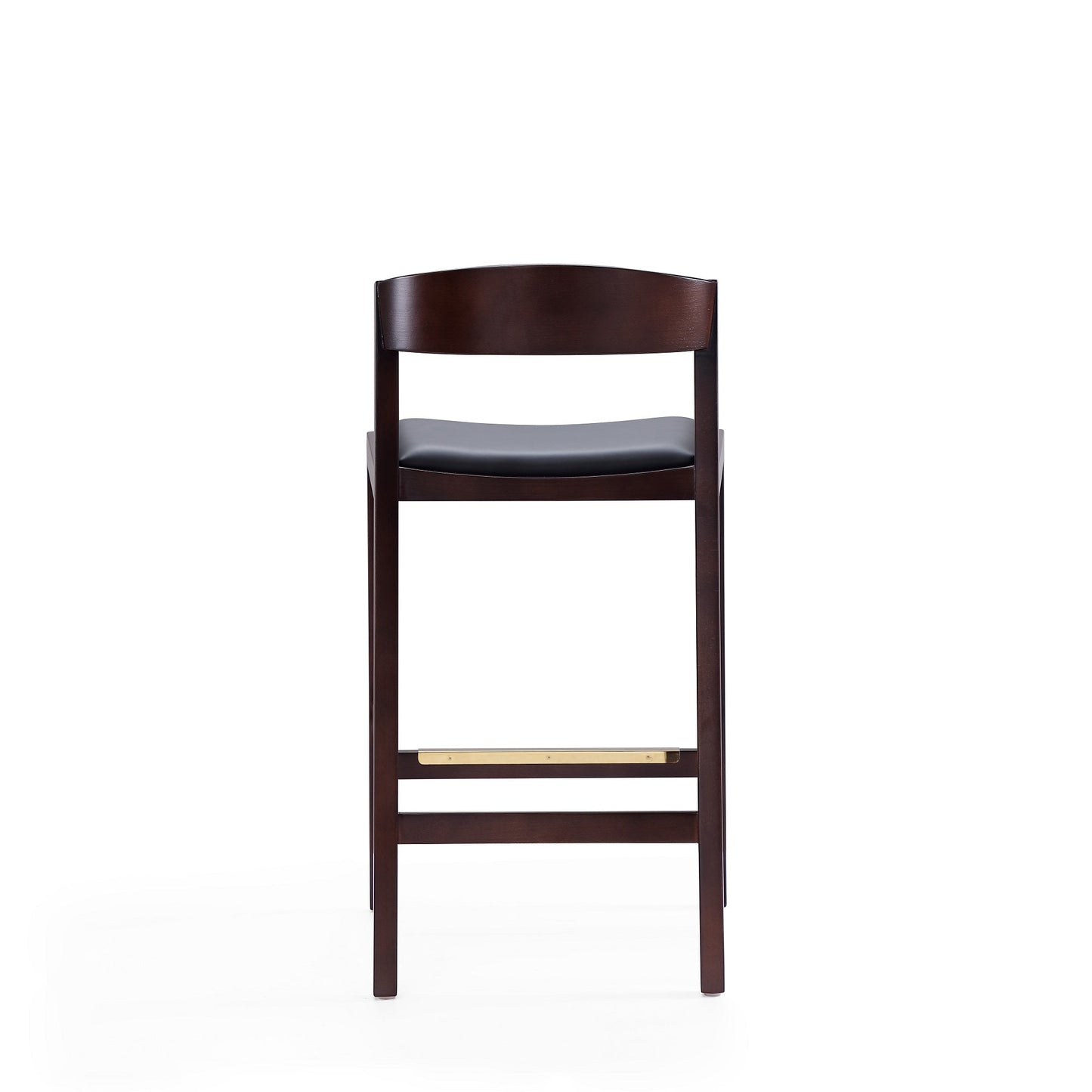 Klismos Counter Stool in Black and Dark Walnut - Ornate Home
