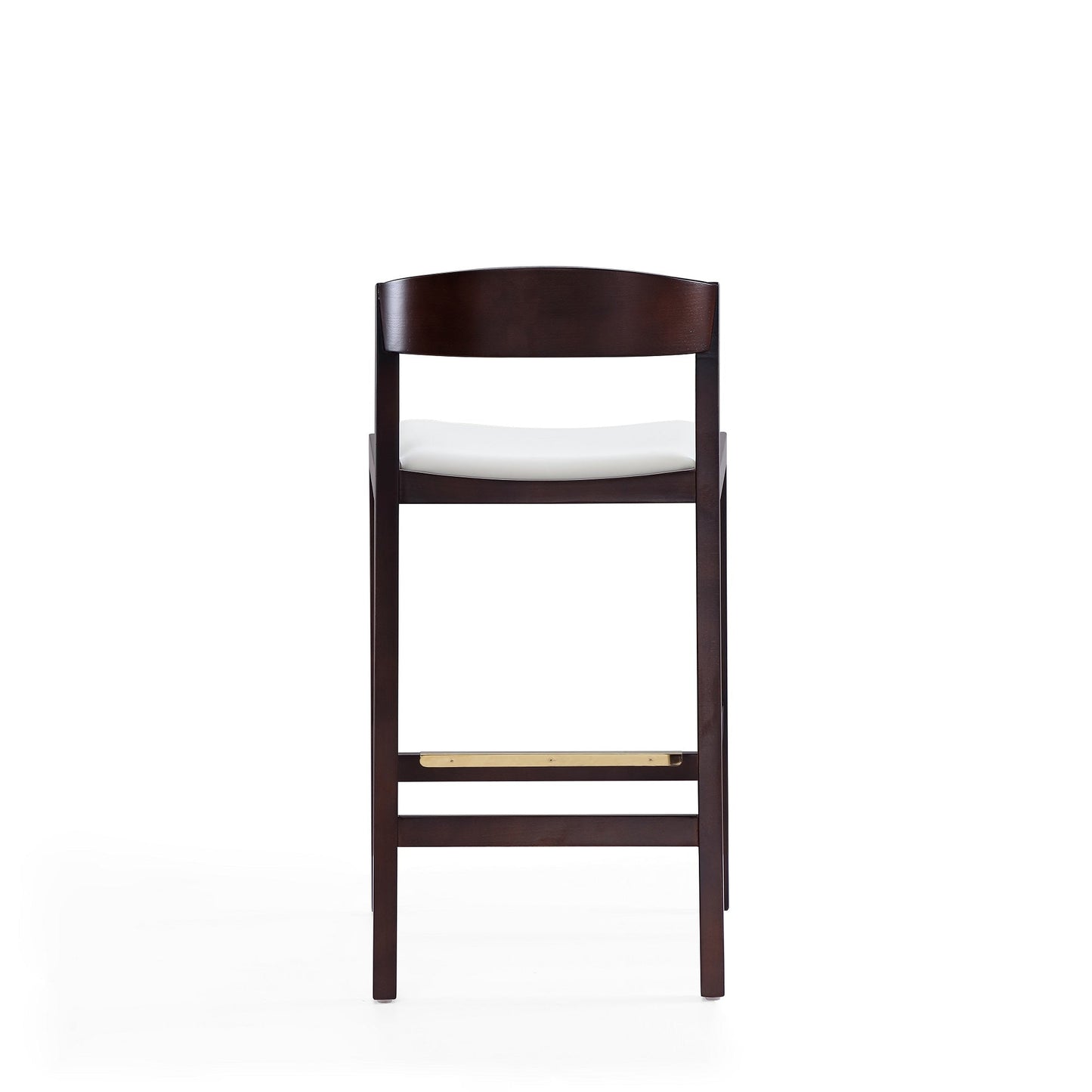 Klismos Counter Stool in Ivory and Dark Walnut (set of 3) - Ornate Home