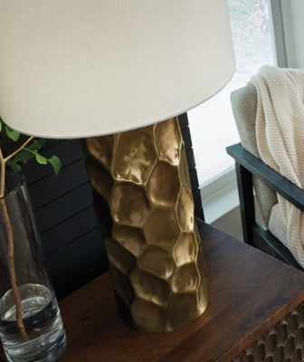 Marshawn Gold Finish Table Lamp - Ornate Home