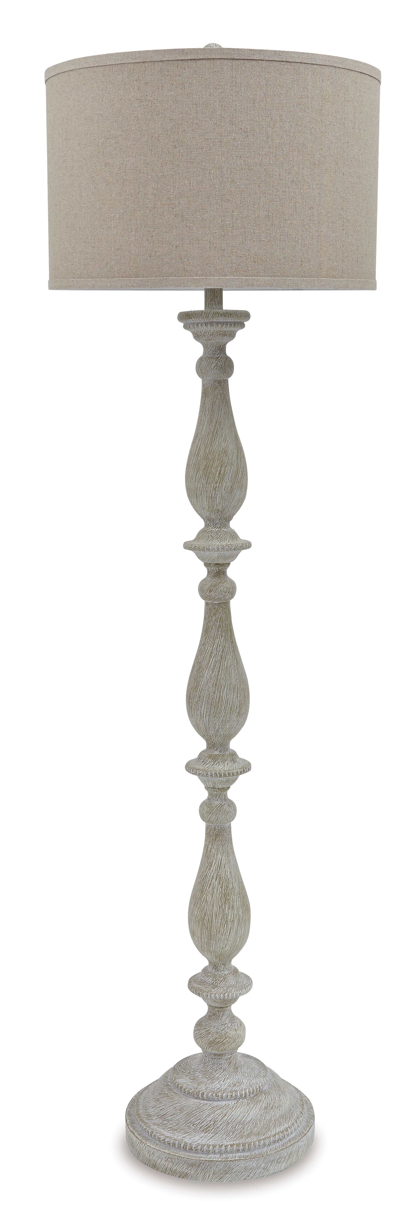 Bernadate Whitewash Floor Lamp
