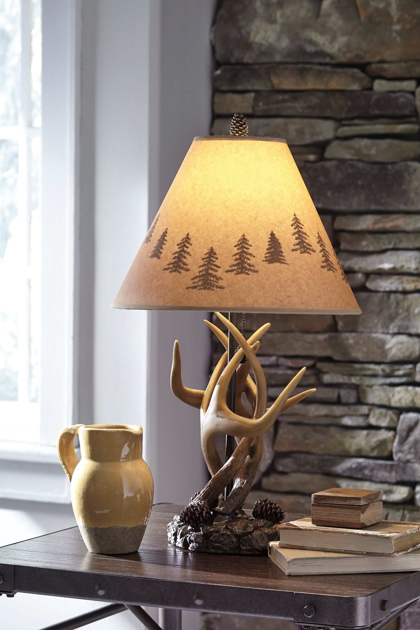 Derek Brown Rustic Table Lamp (Set of 2)