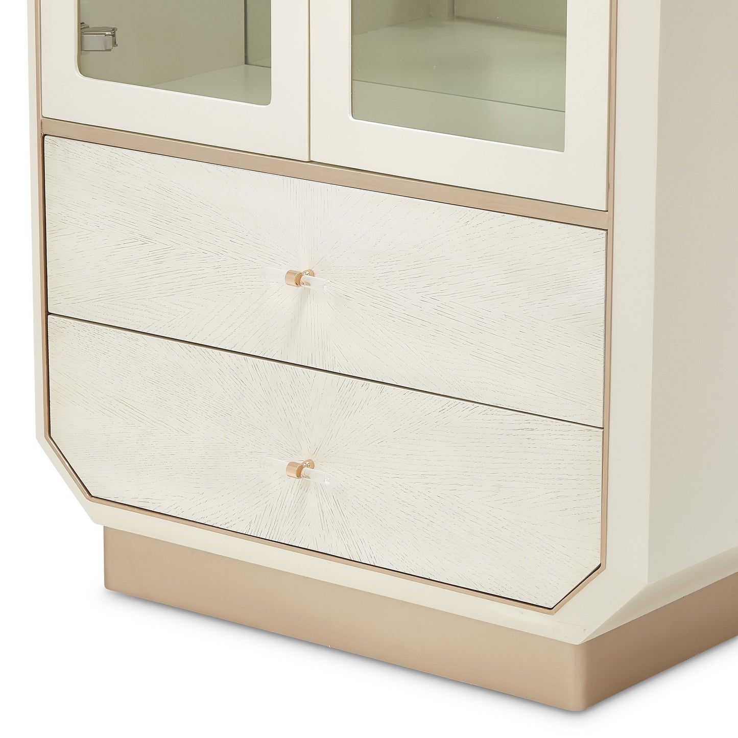 La Rachelle Medium Champagne Display Cabinet - Ornate Home