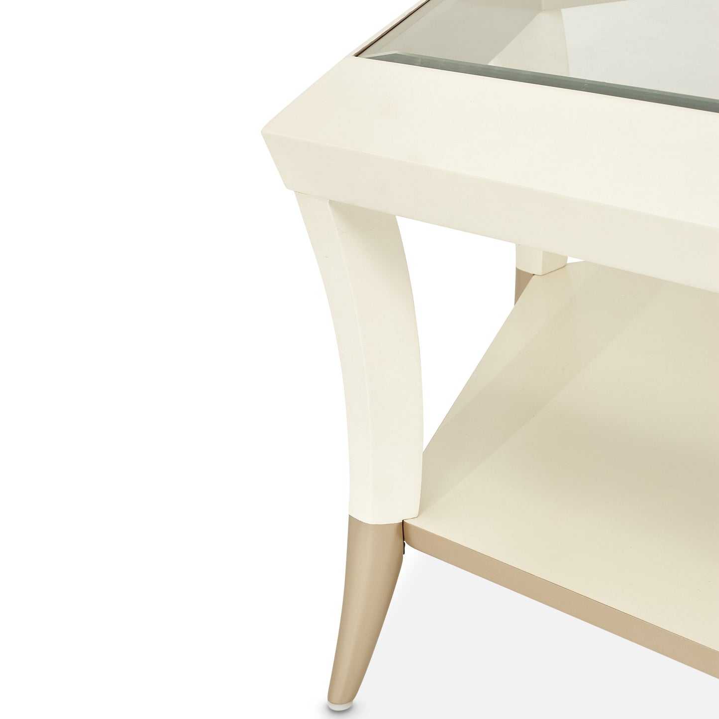 La Rachelle Medium Champagne Hexagon Cocktail Table - Ornate Home