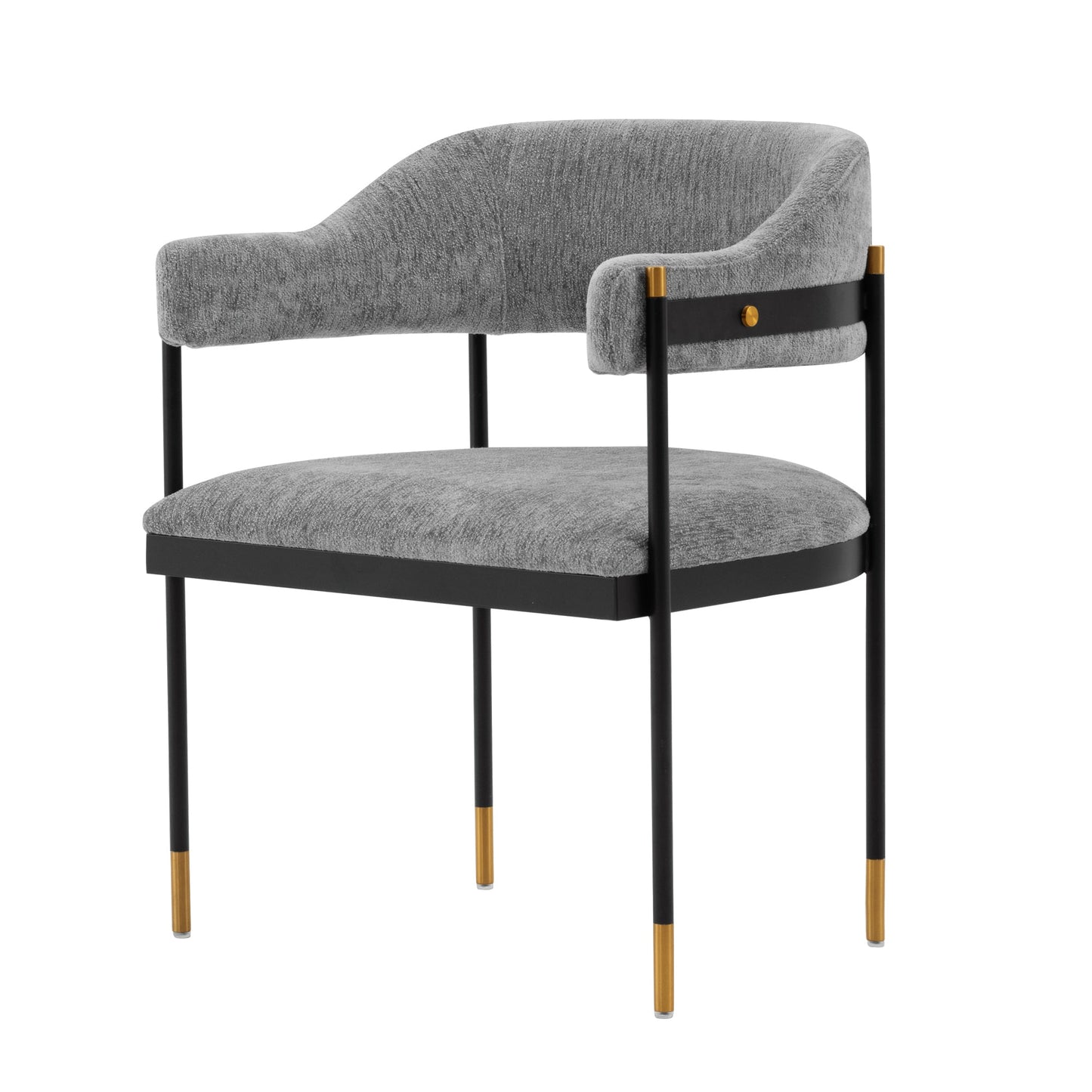 Lia Dining Armchair in Grey (set of 2) - Ornate Home