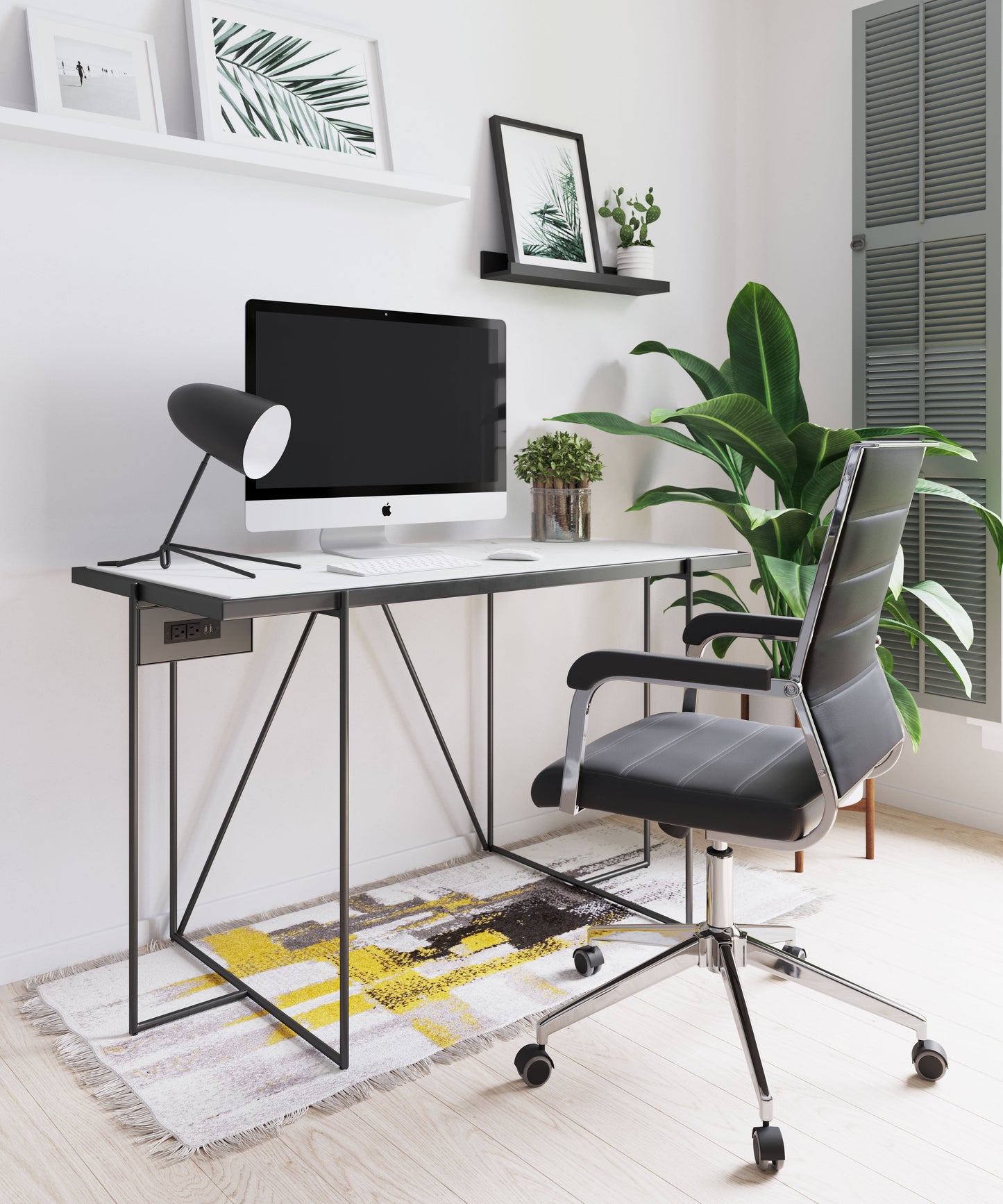 Liderato Black Office Chair - Ornate Home