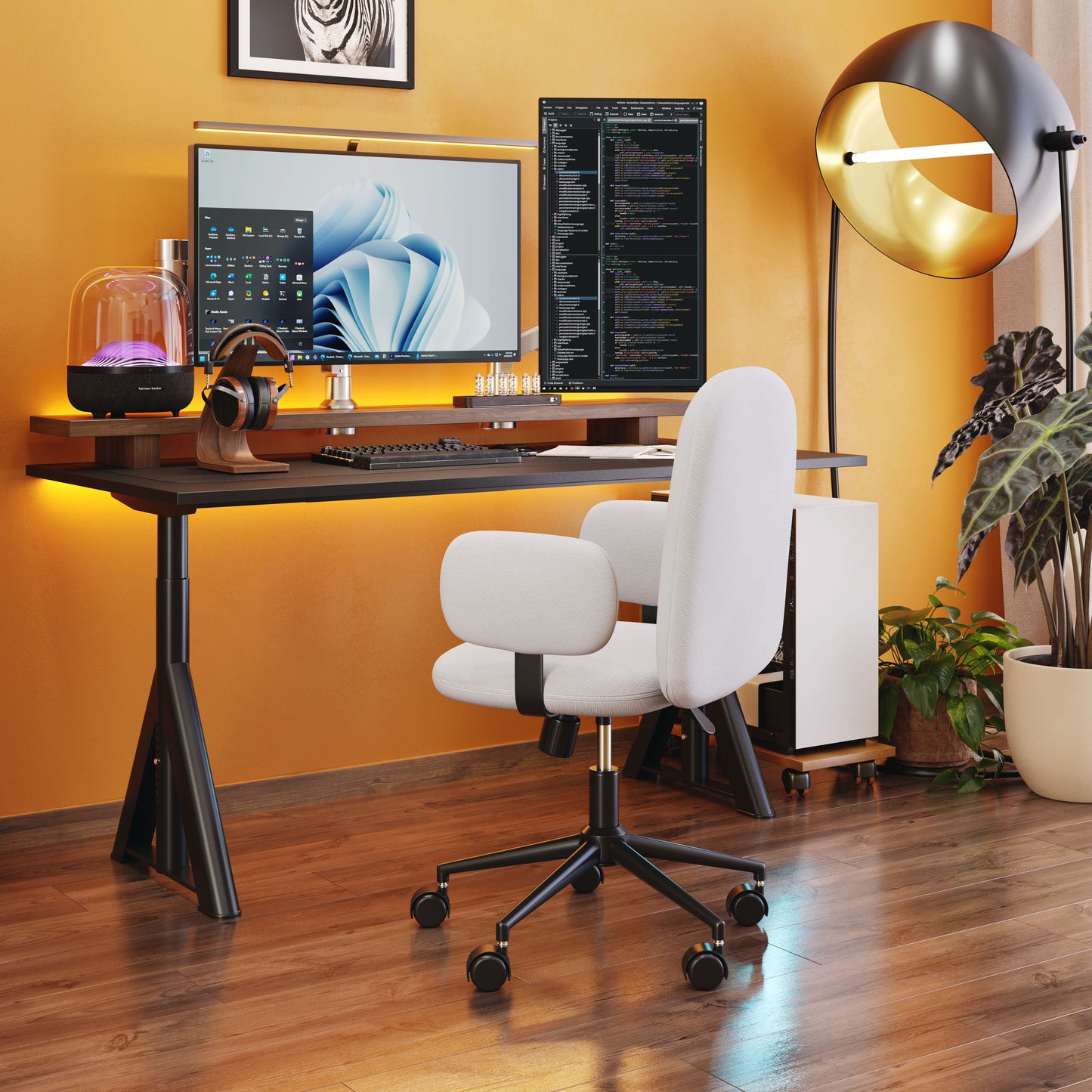 Lionel Beige Office Chair - Ornate Home