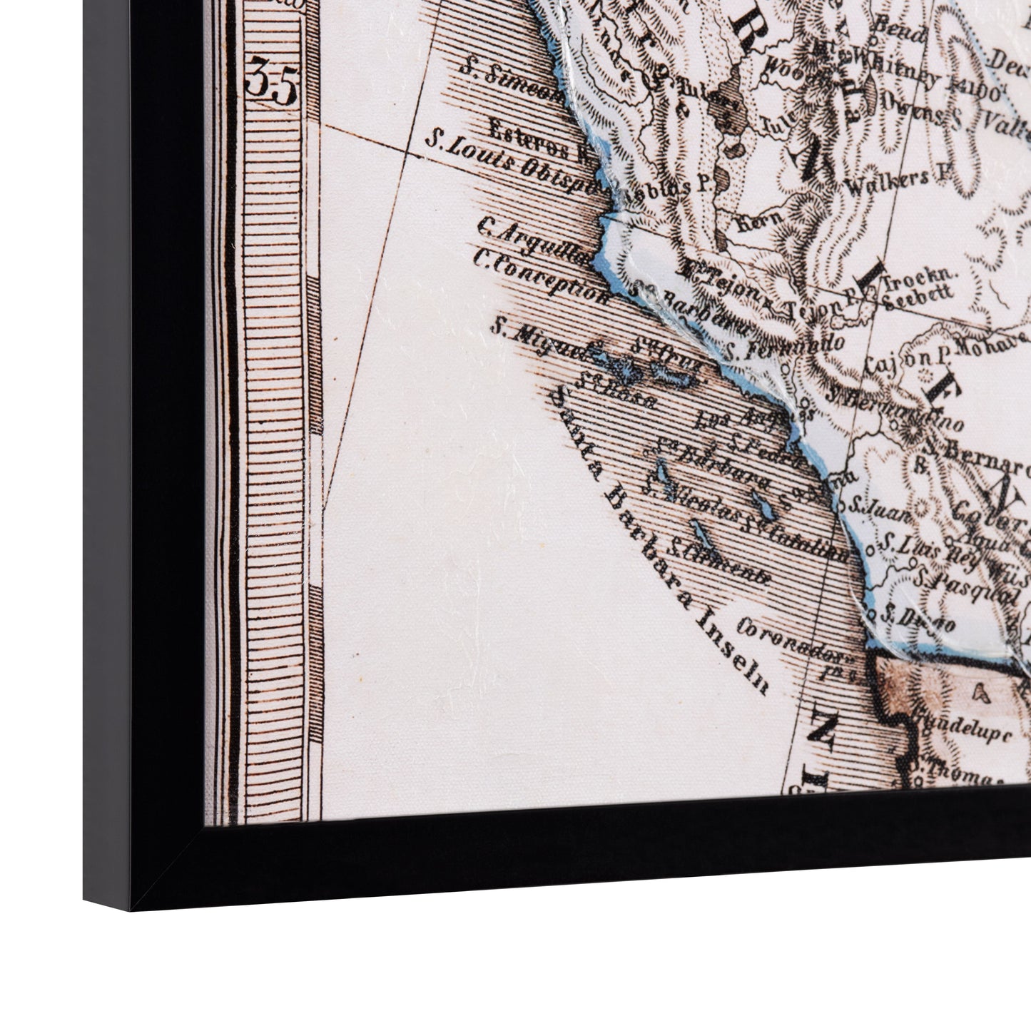 Logan'S Atlas Brown Canvas - Ornate Home