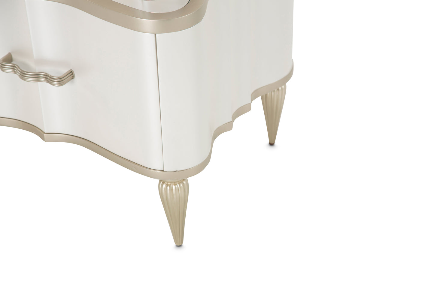 London Place Creamy Pearl 6-Drawer Tiered Chest - Ornate Home