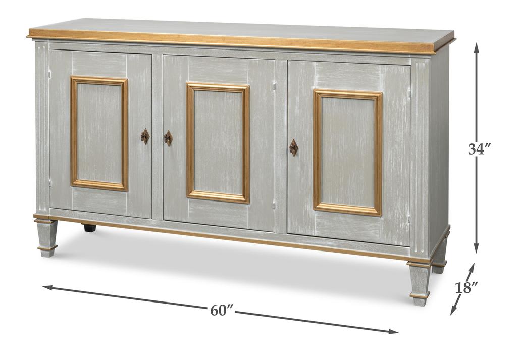 Louis Xvi Black Buffet - Ornate Home
