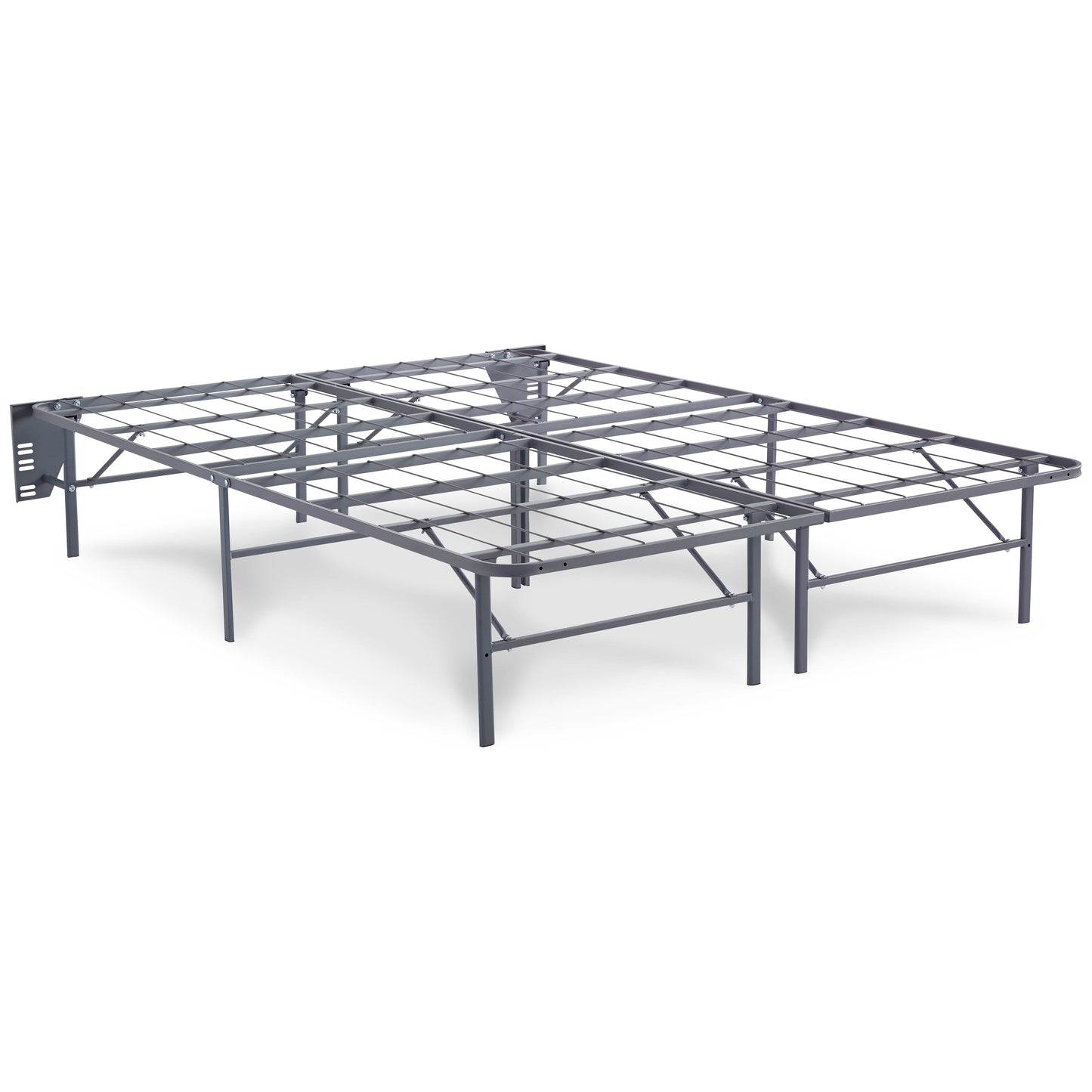 12 Inch Ashley Hybrid Gray Queen Foundation with Mattress