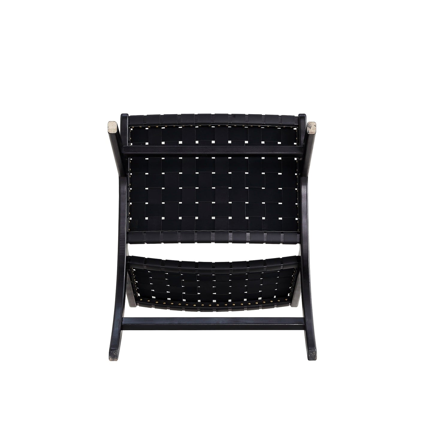 Maintenon Leatherette Accent Chair in Black - Ornate Home