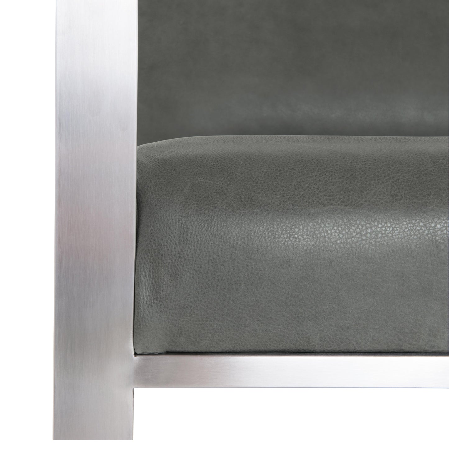 Marco Grey Leather Chair - Ornate Home