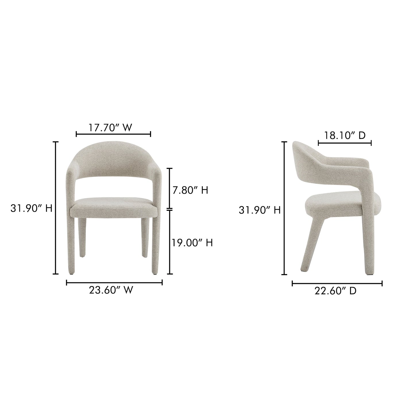 Martens Beige Dining Chair - Ornate Home