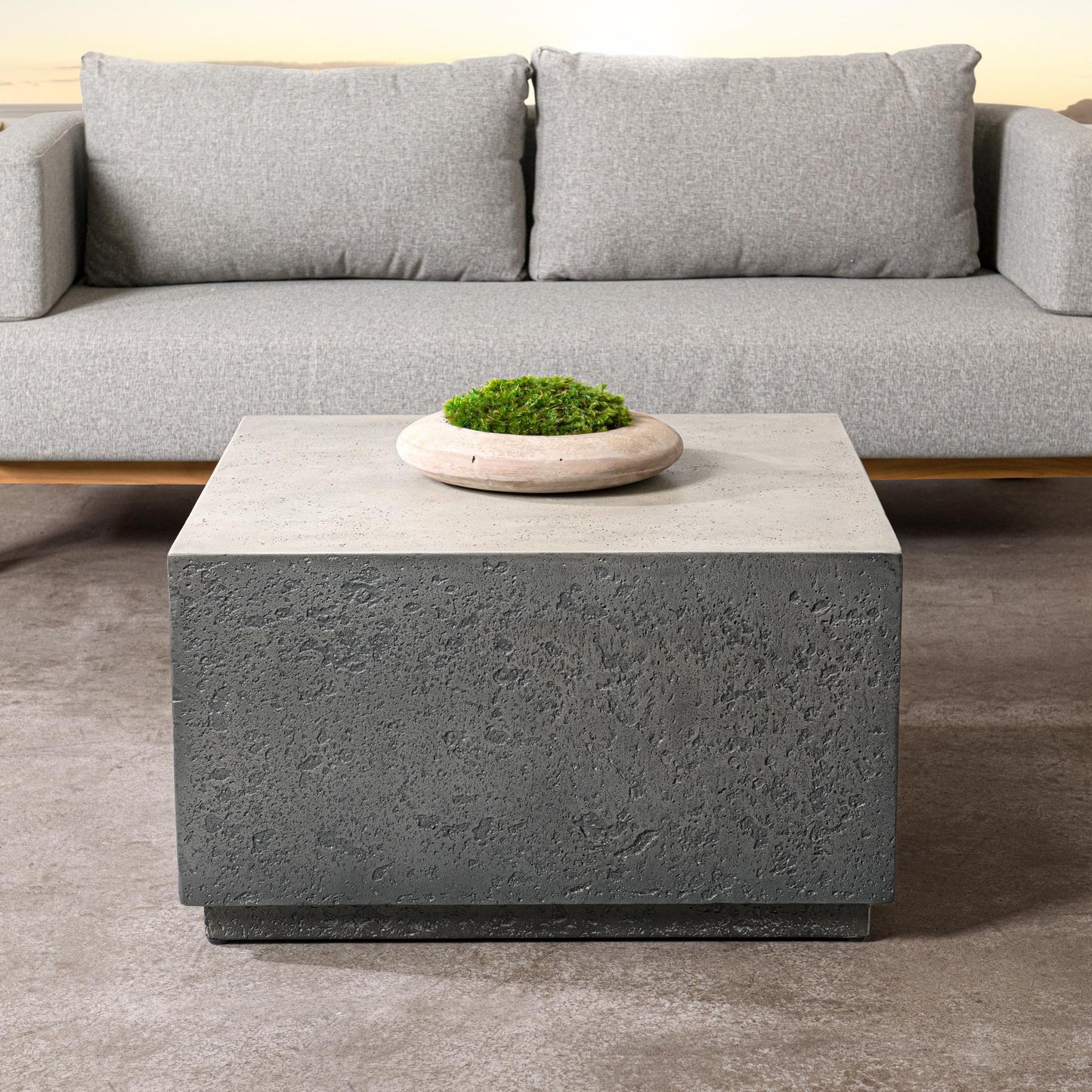 Marwin Dark Gray Outdoor Coffee Table - Ornate Home