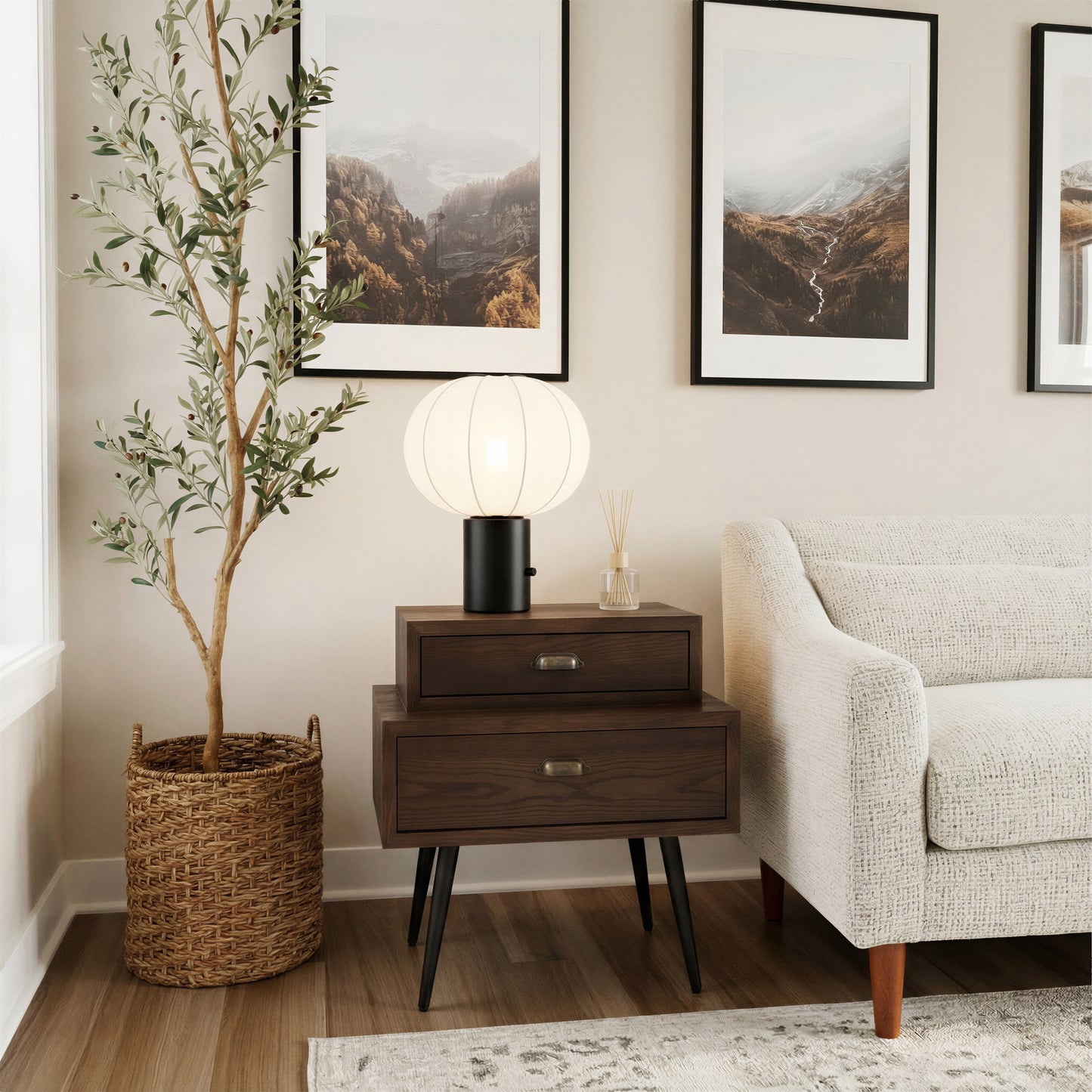 Mechy Brown Side Table - Ornate Home