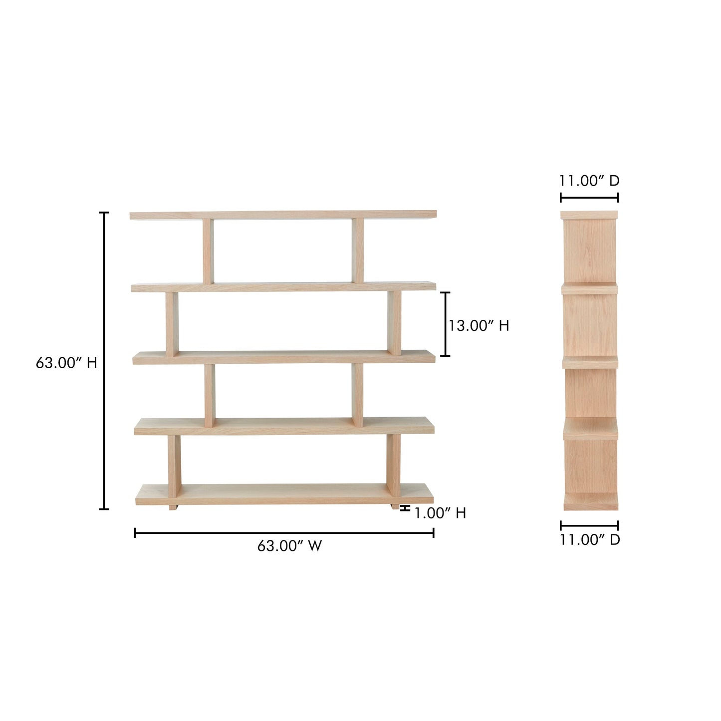 Miri Oak Large Shelf - Ornate Home