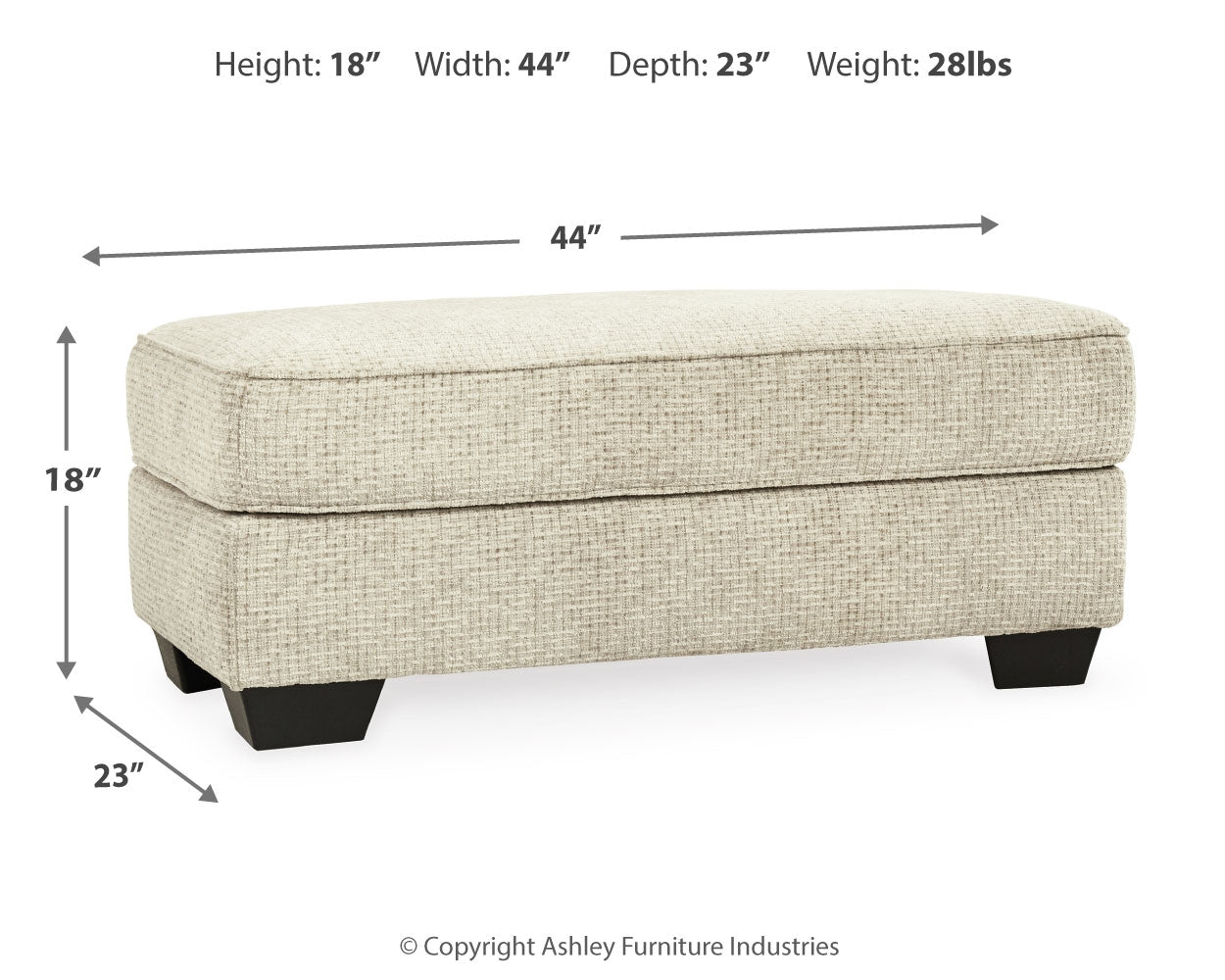Monaghan Sandstone Ottoman- Viva Furn