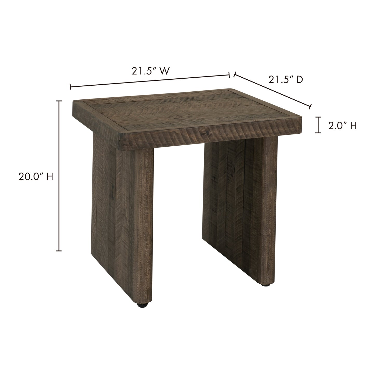 Monterey Aged Brown End Table - Ornate Home