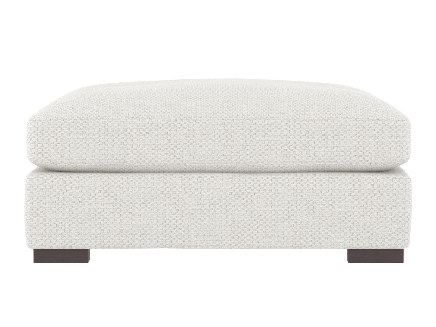 Nicolette White/Cream Fabric Ottoman - Ornate Home