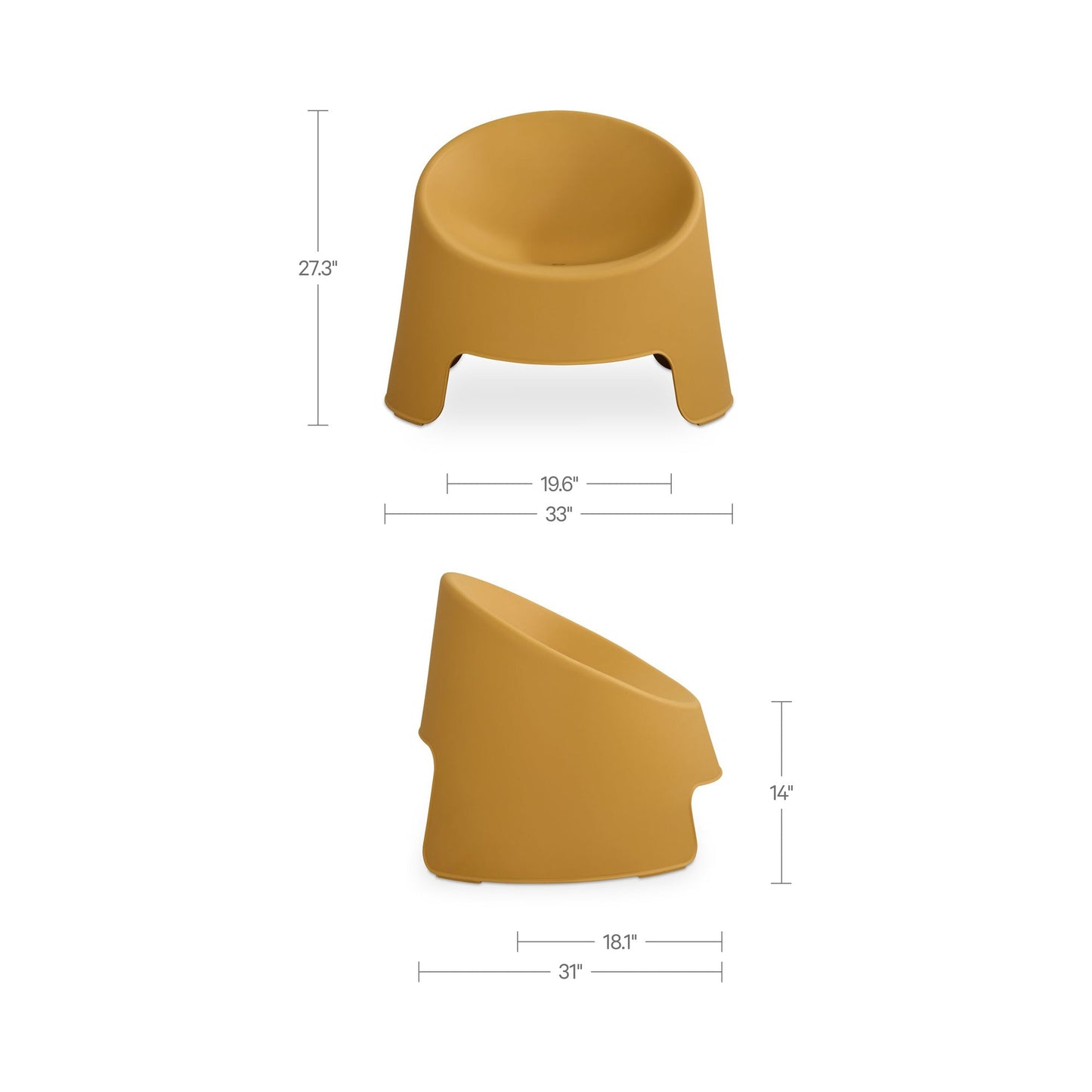 Nolla Yellow Outdoor Accent Chair (Set of 2) - Ornate Home