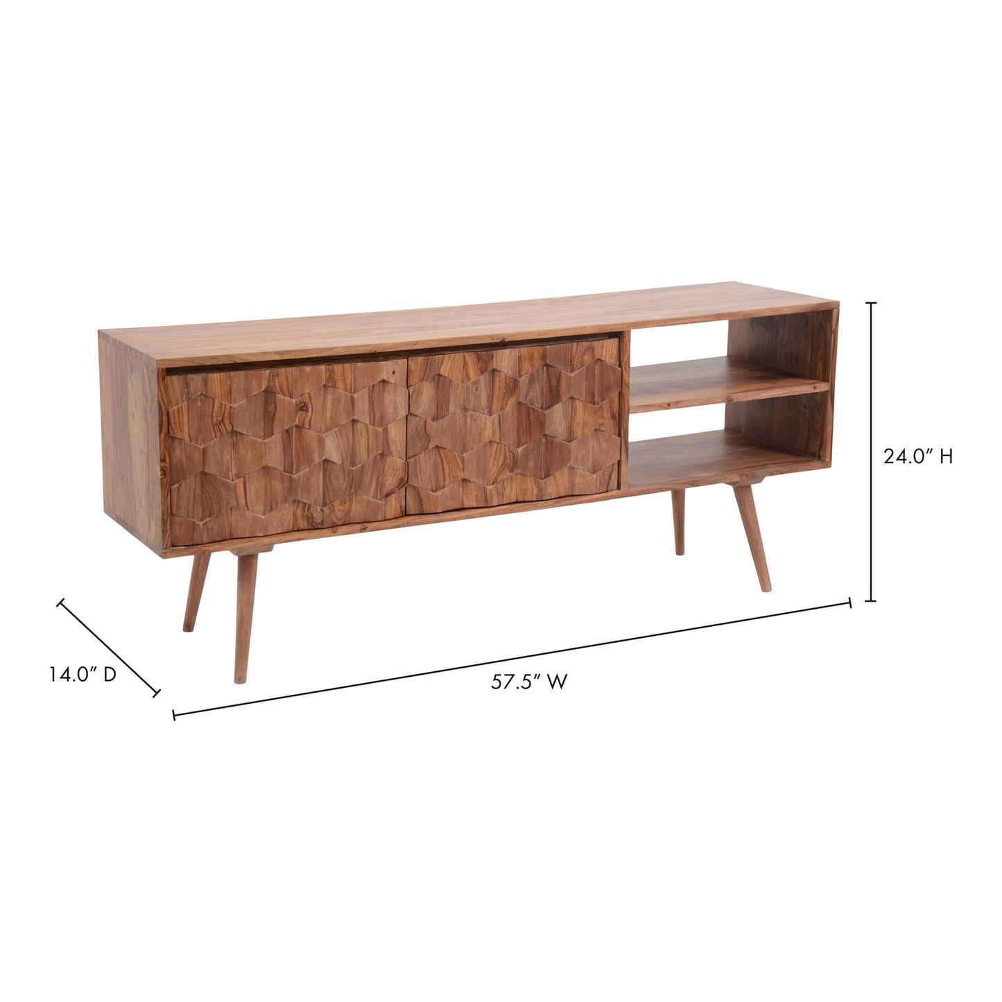 O2 Natural TV Cabinet - Ornate Home