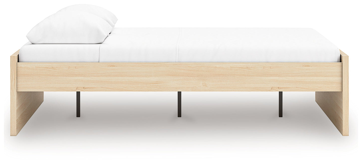 Onita Natural Queen Platform Bed- Viva Furn