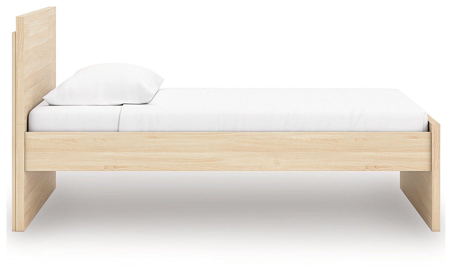 Onita Natural Twin Panel Platform Bed- Viva Furn